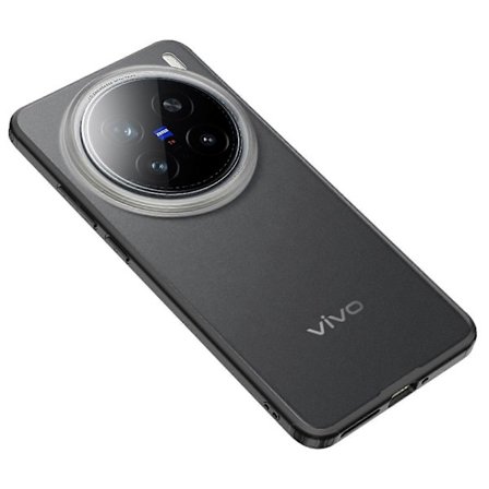 Sopii vivo X200 Pro 5G -puhelimen suojakuorelle PC+TPU-puhelimen suojakuori ilmatyyny suojauksella - musta-WELLNGS