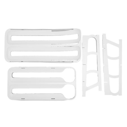 2-vånings äggdispenser platsbesparande rullande äggorganisatör för kylskåp vit