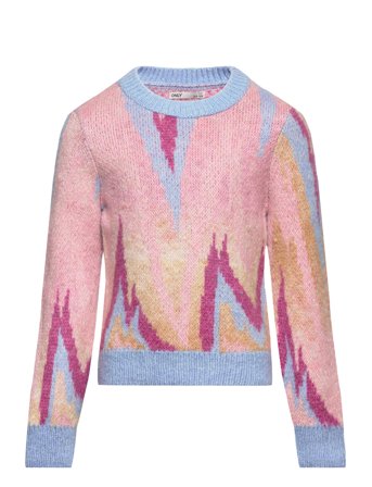 Koglottie Ls Jq O-Neck Cp Knt Tops Knitwear Pullovers Pink Kids Only