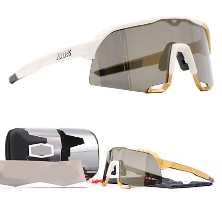 Fotokromiska solglasögon (Tea Gold White Gold Frame)Men Bike Cycl