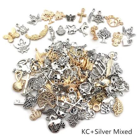 30 stk. blandede tibetanske sølv vedhæng til DIY armbånd, halskæde, øreringe, smykkefremstilling GOLDEN
