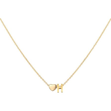 Initialer hjerteformet halskæde, titanium stål hjertevedhæng, personlig initialnavn halskæde til kvinder.