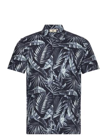 Men`s Shirt Ss Kortermet Skjorte Marineblå Garcia*Betinget Tilbud
