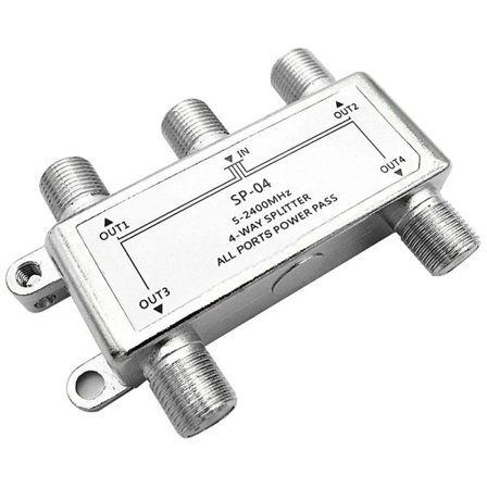 IC 4-vejs Coax Splitter, HDTV, satellit, højhastighedsinternet