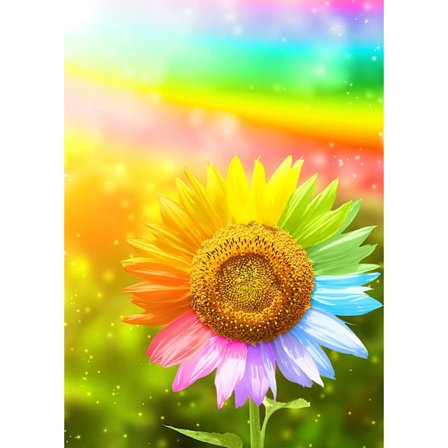 Blomster Diamantmaleri, DIY 5D Solsikke Diamantmaleri Kits til Voksne Børn Begyndere, Perfekte Dekorationer til Hjem og Kontor, 12x16 Tommer, Solsikke