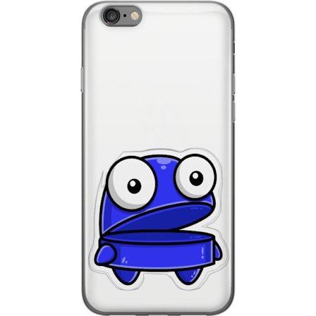 Yhteensopiva Puhelinkuori Apple Apple iPhone 6 Sininen piirroselokuva hahmo, jolla on avoin ilme ja suuret silmät hauskaan kuvitukseen