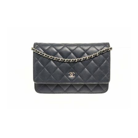 Chanel Vintage Pre-owned Shoulder Väska blå, Dam Vintage Väskor, Dam, Storlek: ONE SIZE