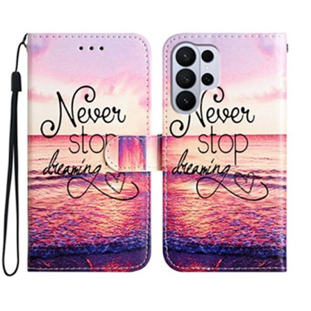 Samsung Galaxy S26 Ultra Plånboksfodral Konstläder - Never Stop Dreaming