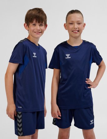 Hummel Hmlauthentic Pl Jersey S/S Kids - Navy - 128