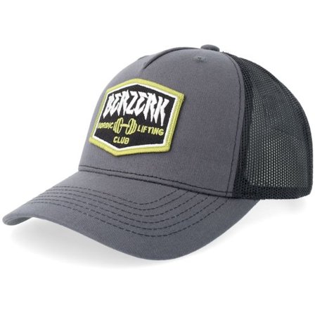 Berzerk - Grå trucker Keps - Nordic Lifting Patch Charcoal/Black A-frame Trucker @ Hatstore