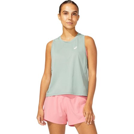 Asics Women's SMSB Run Tank Women Short sleeved fitness sweater Grey XS