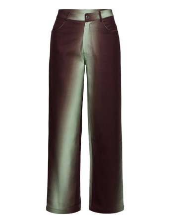 Joy Fade Pants Vide Jeans Grønn Hosbjerg*Betinget Tilbud
