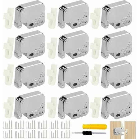 12 st fjäderlås i rostfritt stål, minilås för möbler med skruvar och spikar, lämpliga för skåp, garderober och skåpdörrar