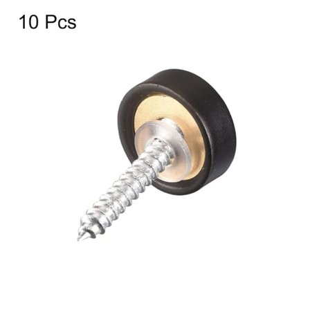 10 st Dekorativa spegelskruvar med lock, 14 mm