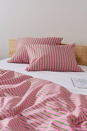 Jotex - Örngott 50x60 Cm 2-pack Ekologisk Rosa/grön SIMA - Köp Örngott hos Jotex