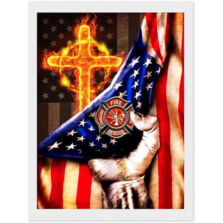 Brandman present 5D diamantmålning brandman kit diamantkonst