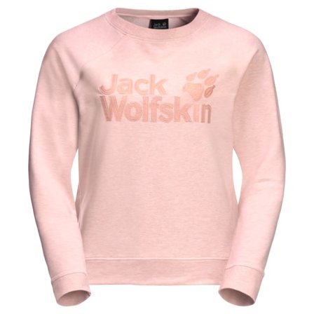 Jack Wolfskin Women's Logo Sweatshirt Women long-sleeved sweaters Pink S