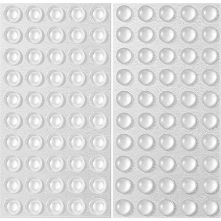 100 stk Møbeldempere Klart Limputer Klart Limputer Lyddemping for Dør Skap Skuffer (2 Størrelser)