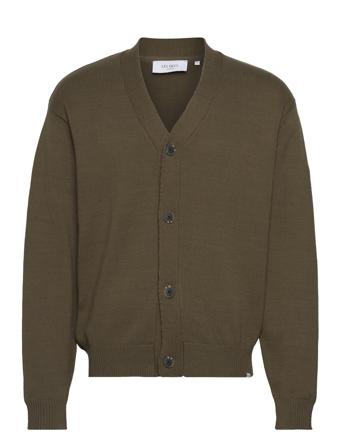 Flynn Cotton Cardigan Strikkegenser Cardigan Kakigrønn Les Deux*Betinget Tilbud
