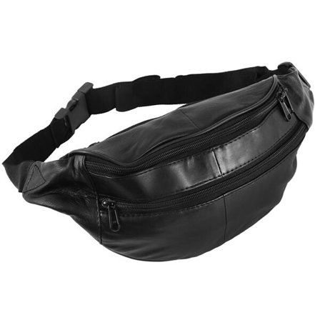 Steinmeister Nahkainen vyötärölaukku - Musta