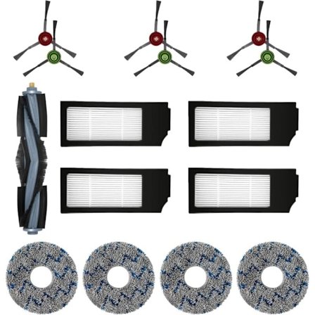 Suodatinharjan kangasvaihto tarvikesarja Ecovacs DEEBOT T20 Omni T10 Omni DEEBOT X1 Omni X1 Turbo X1 Plus robotti-imurille (15 kpl)
