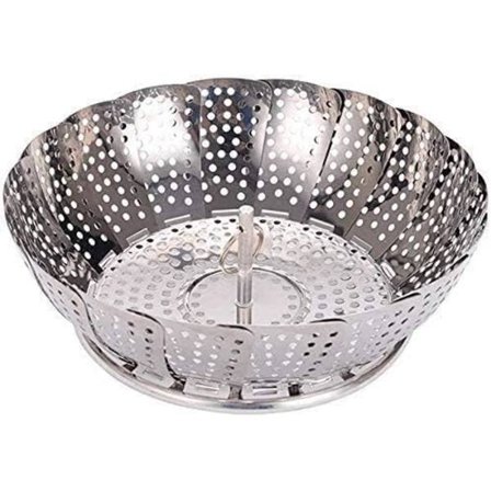 Silver Rostfritt Stål Fruktskål Rostfritt Stål Ångkokare Fällbar