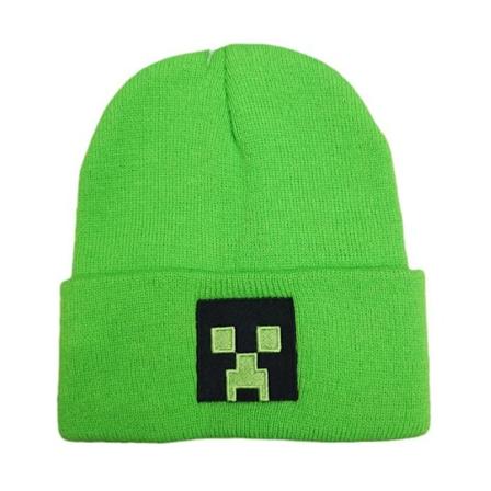 My World Game Beanie Hat Mænd & Kvinder Mode Strikket Stræk Beanie Med Manchet Broderet Ski Cap Fans Gave Green
