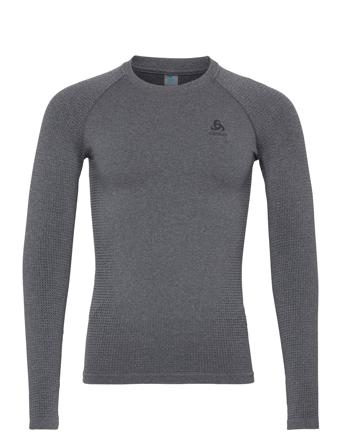 Odlo Bl Top Crew Neck L/S Performance Warm Eco Sport Base Layer Tops Grey Odlo