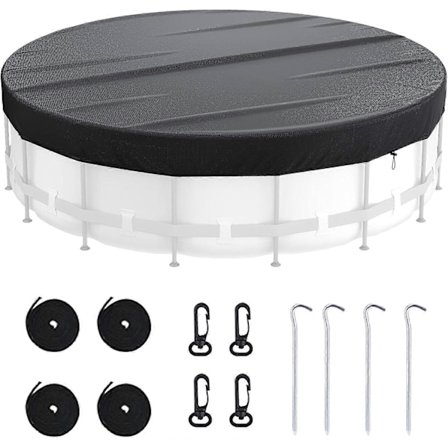 10 Ft Rund Poolskydd, 2025 Uppgraderade Solskydd För Ovanjordspooler, Runda Poolskydd Solskydd För Ovanjordspooler, Dur [DB]