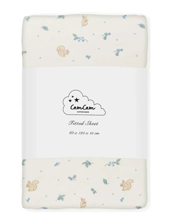 Cam Cam Copenhagen Sheet, Fitted, 60X120X15Cm - Cream - ONE SIZE