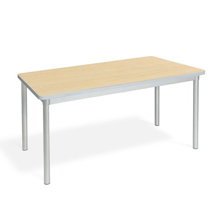 Classroom table ENVIRO, 1400x750x760 mm, maple, silver