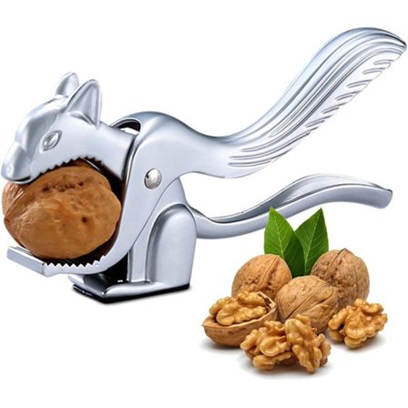 Nøtteknekker, Nøtteknekker i rustfritt stål Søt ekorn Nøtteknekker Multifunksjonell Nøtteknekker Valnøttskalling for åpning av valnøtter og nøtter