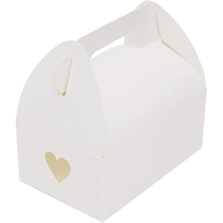 Handhållna små bagerilådor med fönster 20-pack Heilwiy 5,5 x 3,5 tum Heilwiy kakpapperspresentgåva