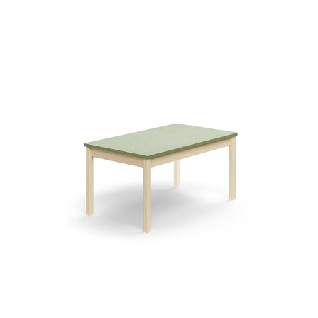 Table DECIBEL, 1200x700x590 mm, noise reducing linoleum, birch/green grey