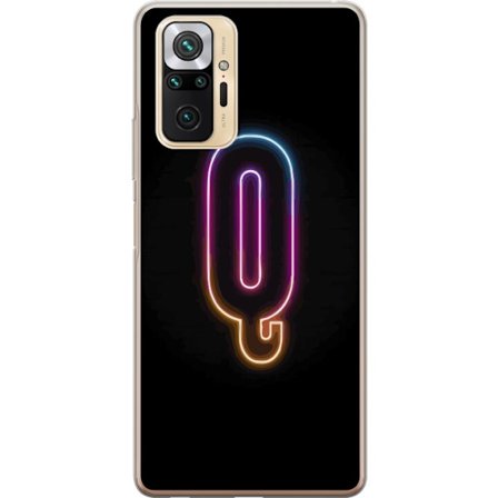Yhteensopiva Puhelinkuori Xiaomi Xiaomi Redmi Note 10 Pro Minimalistinen neonkirjain Q kirkkaissa väreissä tummaa taustaa vasten