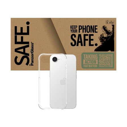 PanzerGlass SAFE TPU CASE IPHONE 16E TRANSP BULK ACCS