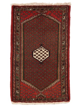 Hamadan Vloerkleed Oosters Zwart/Donkerrood (Wol, Perzië/Iran)