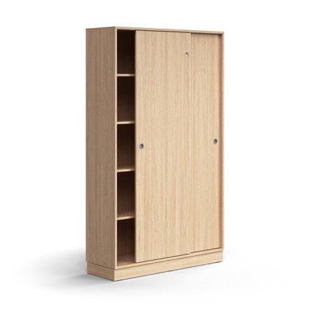 Schiebetürenschrank QBUS, 2025x1200x400 mm, Eiche