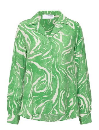 Slfsirine Ls Shirt B Green Selected