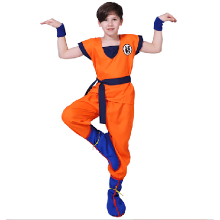 Børne Son Goku Cosplay Kostume Dreng Karneval Party Dragt