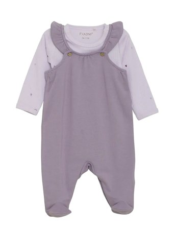 Fixoni Set W. Body And Romper Sweat - Purple - 68