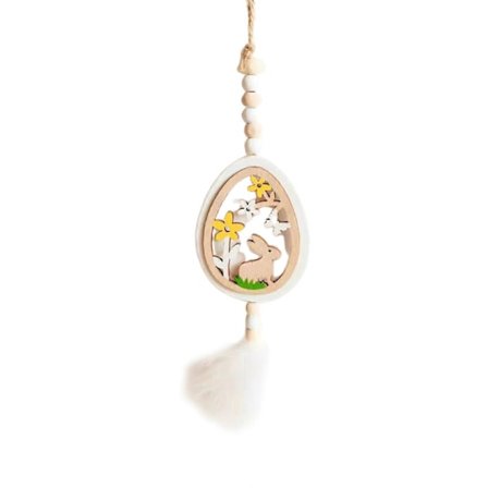 Påskeanheng i tre for kreative hule kaninblomsterperler Trehåndverk