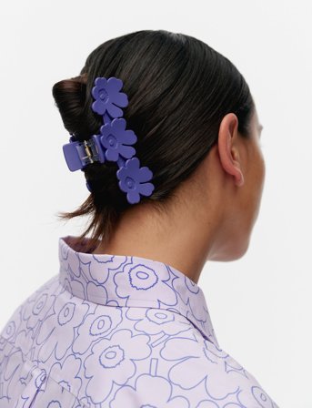 Marimekko Mini Unikko Hair Clip - Purple - ONE SIZE