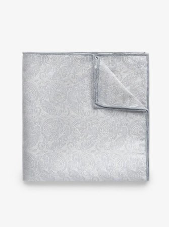 John Henric Men's Silbernes Formelles Einstecktuch Size Onesize