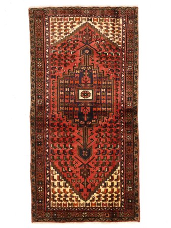 Hand Knotted Persian Hamadan Rug 99X198