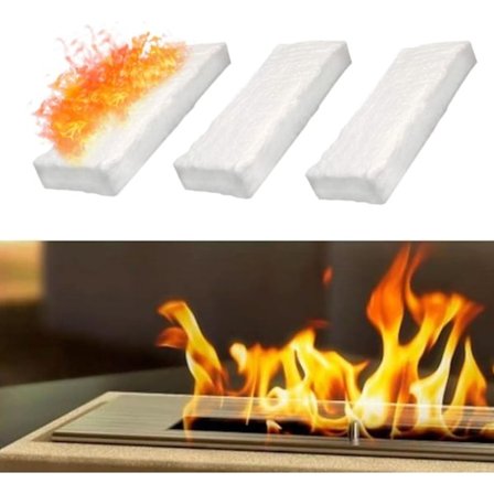 3 stk. Keramisk Uldsvamp Bioethanol Ildsted Ildsted Sikkerhed Lækagesikker Forbrænding Ethanol Bordplade Røgfrie Ild