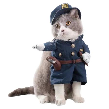 Kostymkläder med hatt Husdjur Hund Katt Halloween-kostymer för