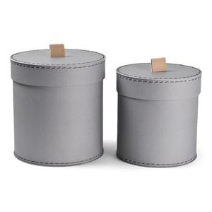 JOX 2-Pack Grey Round Boxes One Size - Storage - One size - Grey - Junge