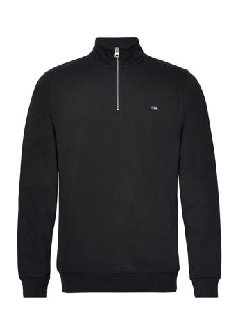 Terrence Half Zip Sweater Black Lexington Clothing
