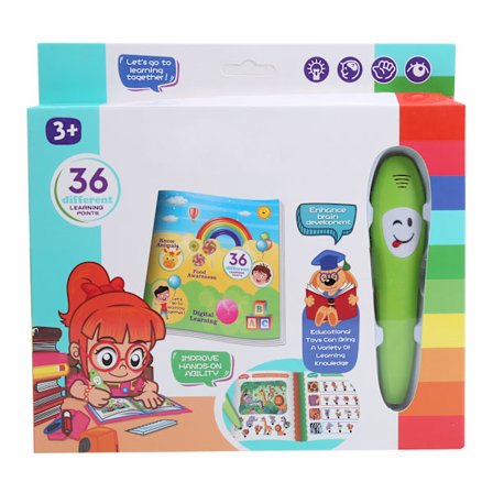 Barn Point Reading Pen Engelska Figur Logik Lärande Djurkognition Barnbok Pen LeksakLogik Lärande Pen